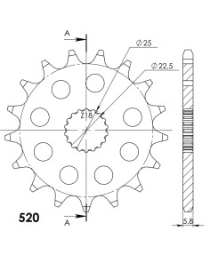 PIÑÓN SUPERSPROX TRIUMPH 520 X 17 
