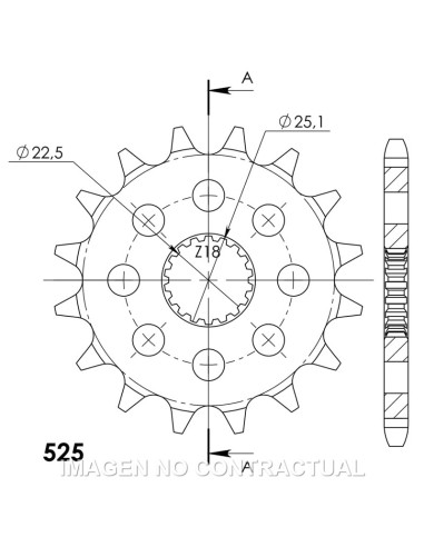 PIÑÓN SUPERSPROX TRIUMPH 525 X 16 