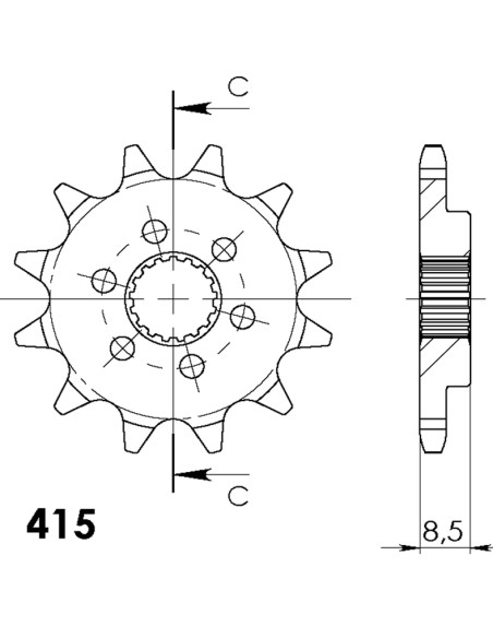 PIÑÓN SUPERSPROX KTM 415 X 12 