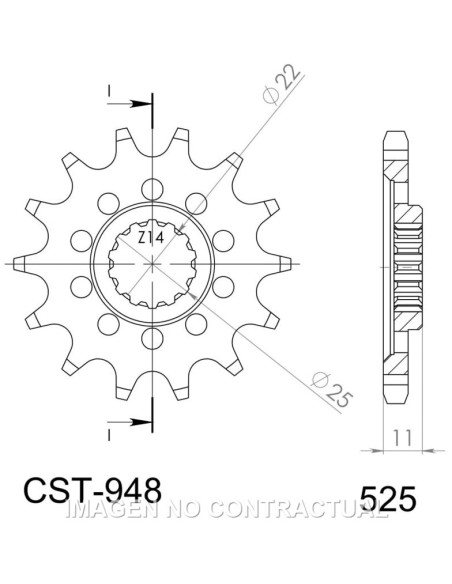 PIÑÓN SUPERSPROX MV AGUSTA 525 X 15 