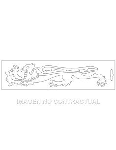 Adhesivo León Malossi Blanco Izquierdo 24cm 