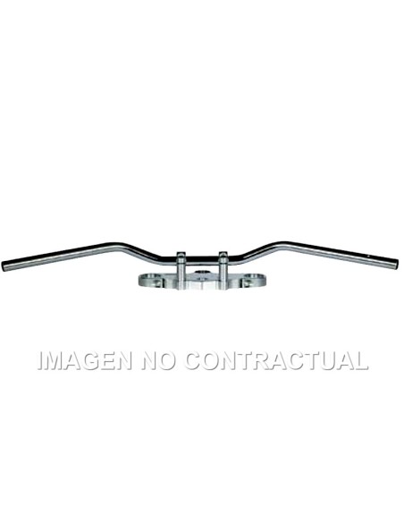 MANILLAR TRW ACERO 22 MM SUPERBIKE SPORTIVE CROMADO 