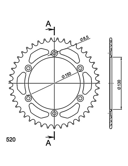 CORONA SUPERSPROX ALUMINIO AZUL 42 D 