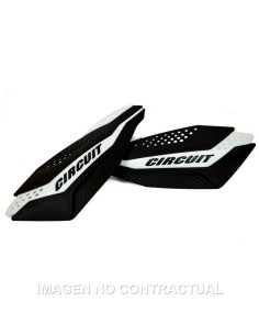 PARAMANOS CIRCUIT DAKAR CARBON-BLANCO CON KIT DE MONTAJE INCLUIDO