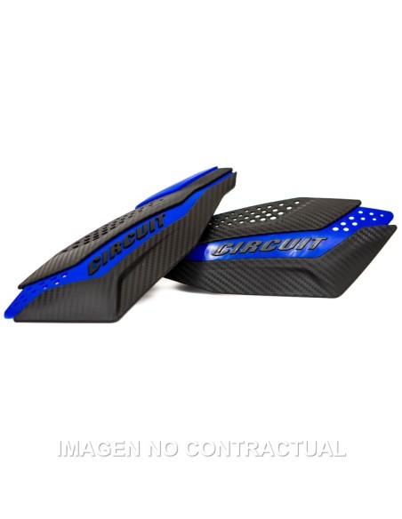 PARAMANOS CIRCUIT DAKAR CARBON-AZUL CON KIT DE MONTAJE INCLUIDO