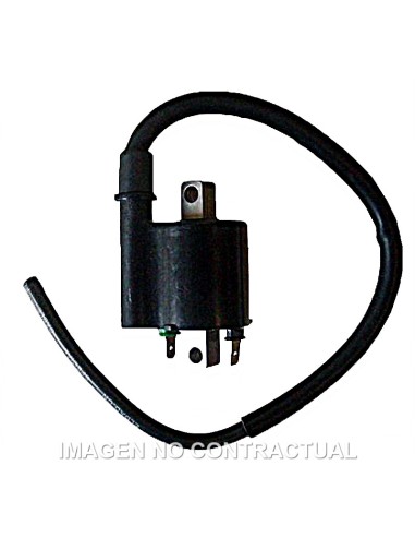 BOBINA 12V 3 OHM - 2 FASTONS CON CABLE 40 CM.