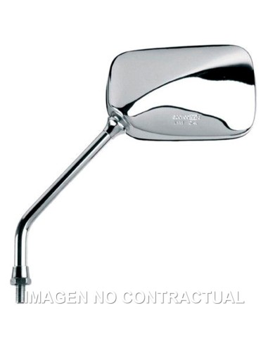 ESPEJO HERT CROMADO MOTO CUSTOM IZQUIERDO