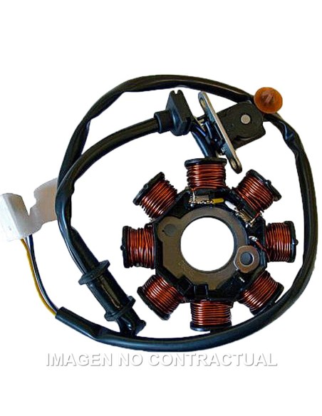 STATOR MITSUBA 8 POLOS 12V 140W CON PICK-UP (MOTOR PEUGEOT)