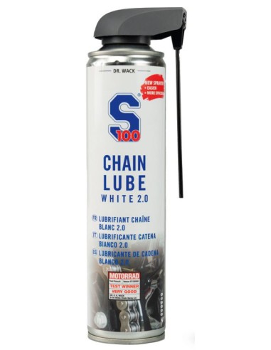 SPRAY PARA CADENA BLANCO 2.0 S100 (400 ML) CON DOBLE DOSIFICADOR