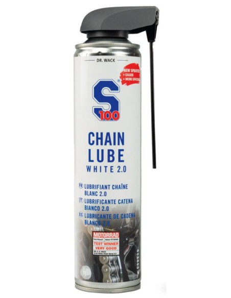 SPRAY PARA CADENA BLANCO 2.0 S100 (400 ML) CON DOBLE DOSIFICADOR