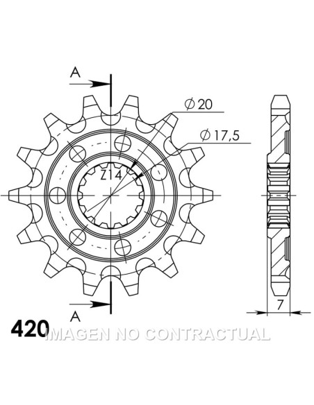 PIÑÓN SUPERSPROX YAMAHA 420 X 14