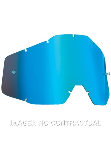 FMF POWERBOMB/POWERCORE REPLACEMENT - SHEET MIRROR BLUE LENS