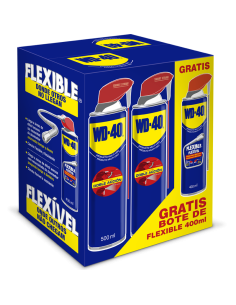 PACK WD40 DOBLE ACCION 500 ML FLEXIBLE 400 ML REGALO 