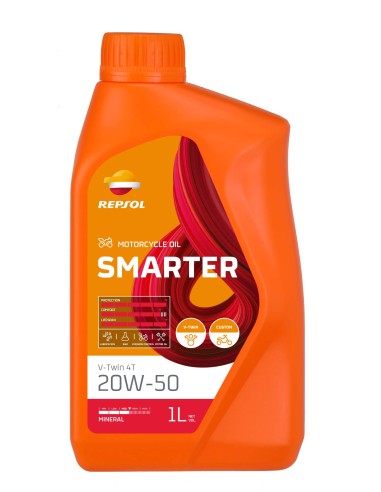 BOTELLA REPSOL SMARTER V-TWIN 4T 20W-50 1L