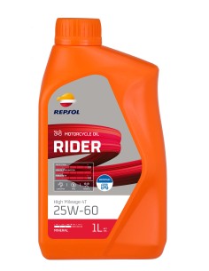 BOTELLA REPSOL RIDER HIGH MILEAGE 4T 25W-60 1L