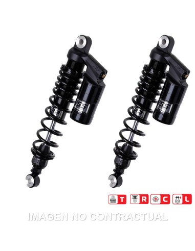 JUEGO AMORTIGUADORES YSS GAS C/BOTELLA BLACK EDITION HARLEY