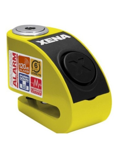 ANTIRROBO DISCO XENA CON ALARMA AMARILLO