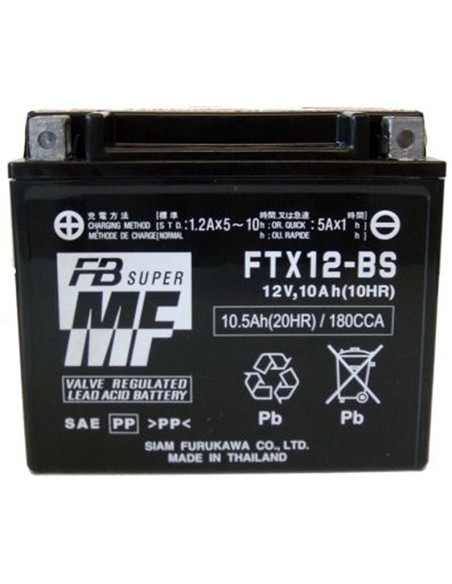 BATERIA FURUKAWA FTX12-BS SIN MANTENIMIENTO