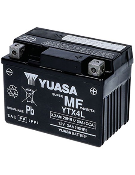 BATERIA YUASA YTX4L-WC PRECARGADA
