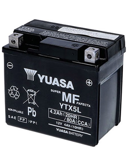 BATERIA YUASA YTX5L-WC PRECARGADA