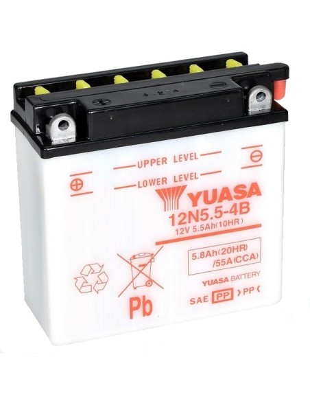 BATERIA YUASA 12N5.5-4B CONVENCIONAL