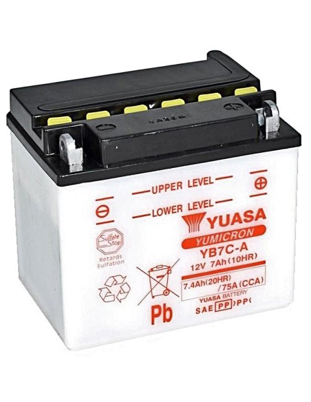 BATERIA YUASA YB7C-A COMBIPACK CONVENCIONAL