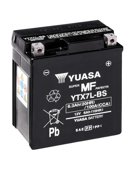 BATERIA YUASA YTX7L-BS SIN MANTENIMIENTO
