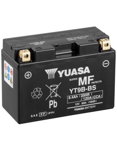 BATERIA YUASA YT9B-BS SIN MANTENIMIENTO