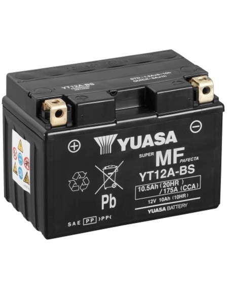 BATERIA YUASA YT12A-BS SIN MANTENIMIENTO