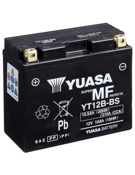 BATERIA YUASA YT12B-BS SIN MANTENIMIENTO