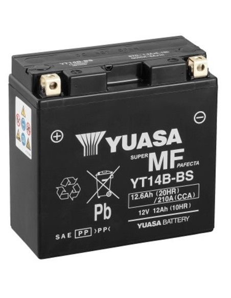 BATERIA YUASA YT14B-BS SIN MANTENIMIENTO