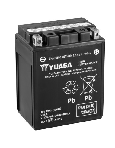 BATERIA YUASA YTX14AHL-BS HIGH PERFORMANCE