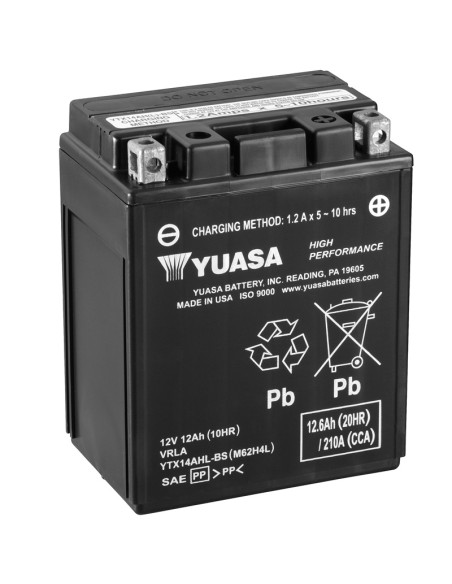 BATERIA YUASA YTX14AHL-BS HIGH PERFORMANCE