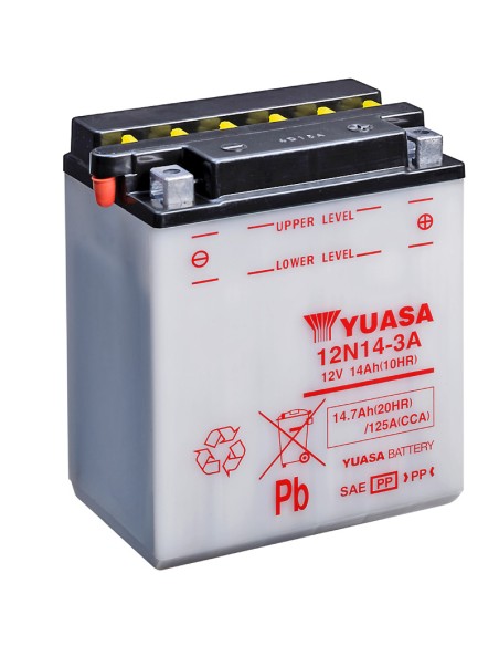 BATERIA YUASA 12N14-3A COMBIPACK CONVENCIONAL