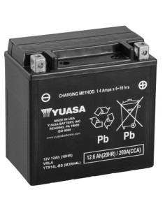 BATERIA YUASA YTX14L-BS SIN MANTENIMIENTO