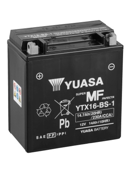 BATERIA YUASA YTX16-BS-1 SIN MANTENIMIENTO