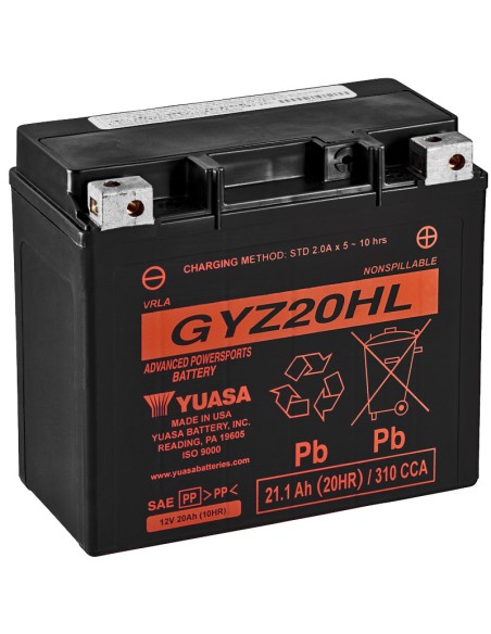 BATERIA YUASA GYZ20HL PRECARGADA HIGH PERFORMANCE