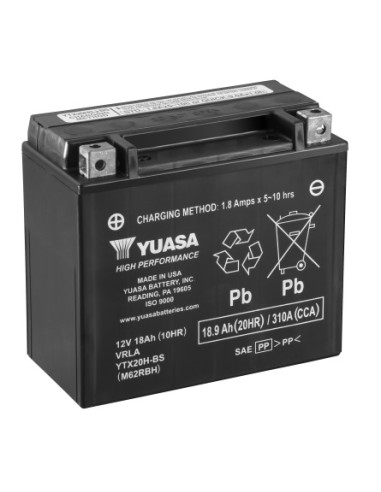 BATERIA YUASA YTX20H-BS HIGH PERFORMANCE