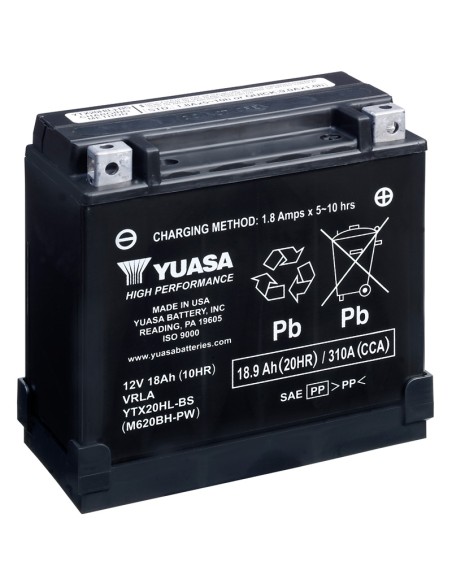 BATERIA YUASA YTX20HL-BS-PW HIGH PERFORMANCE