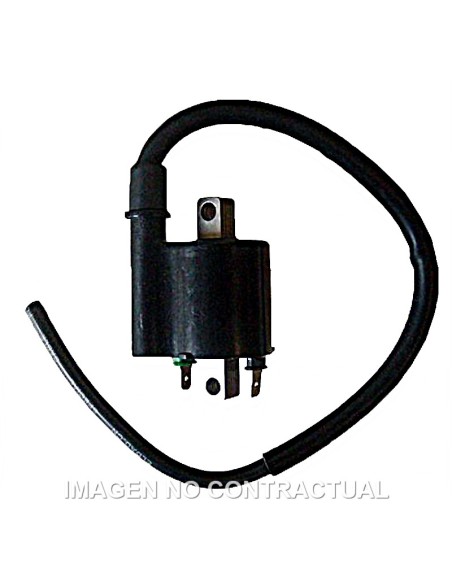 BOBINA 12V 3 OHM - 2 FASTONS CON CABLE 40 CM.