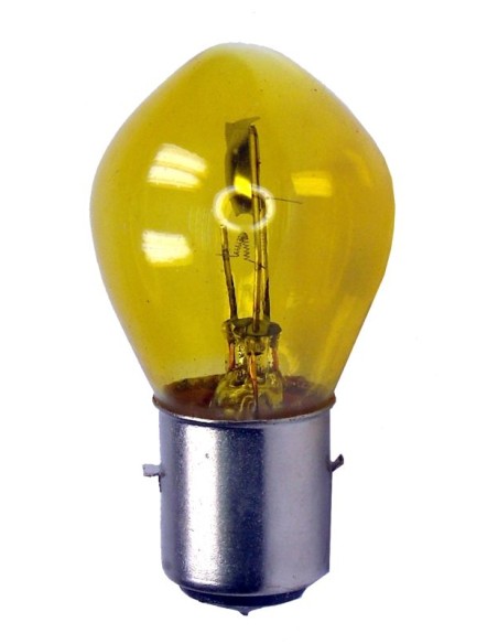 LAMPARA CASQUILLO BA 20 D 12V 25/25W AMARILLA