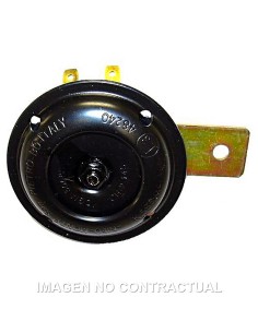 CLAXON ZINCADO BLANCO 12V - 1,5A / 430 HZ - Ø 70 MM