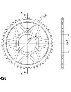 CORONA SUPERSPROX ACERO HONDA 428 X 47