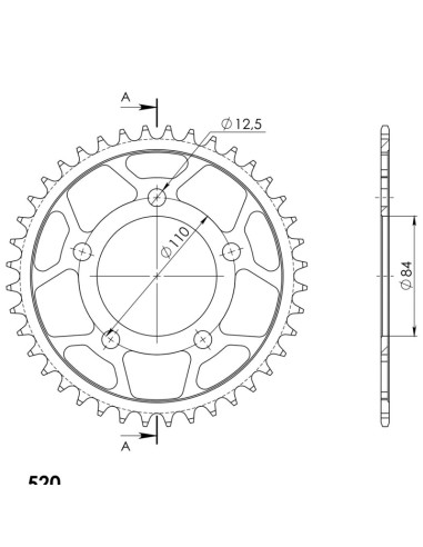 CORONA SUPERSPROX ACERO HONDA 520 X 40