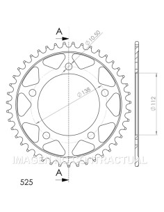 CORONA SUPERSPROX ACERO YAMAHA 525 X 45