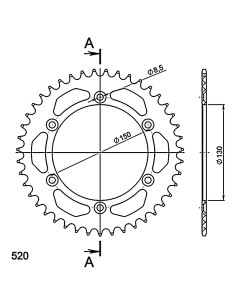CORONA SUPERSPROX ALUMINIO AZUL 42 D