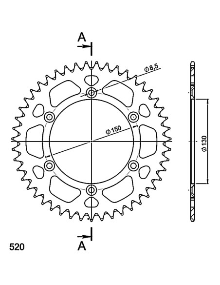CORONA SUPERSPROX ALUMINIO AZUL 47 D