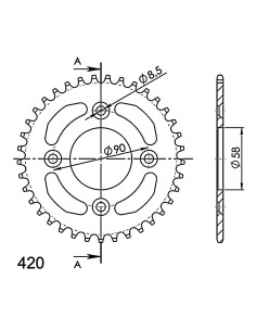 CORONA SUPERSPROX ALUMINIO HONDA 420 X 37