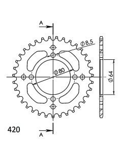 CORONA SUPERSPROX ALUMINIO YAMAHA 420 X 35