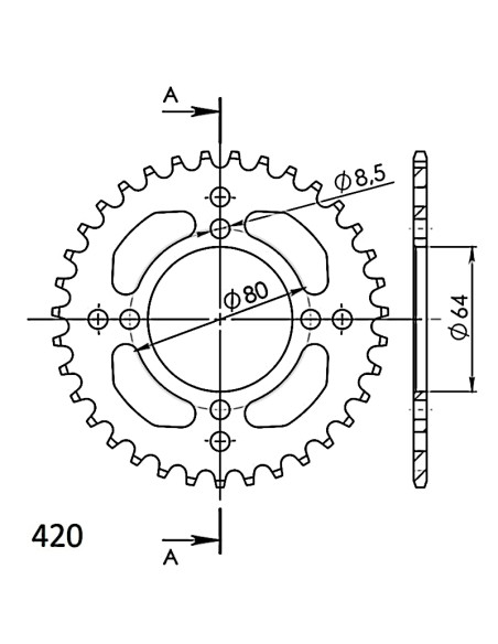 CORONA SUPERSPROX ALUMINIO YAMAHA 420 X 35